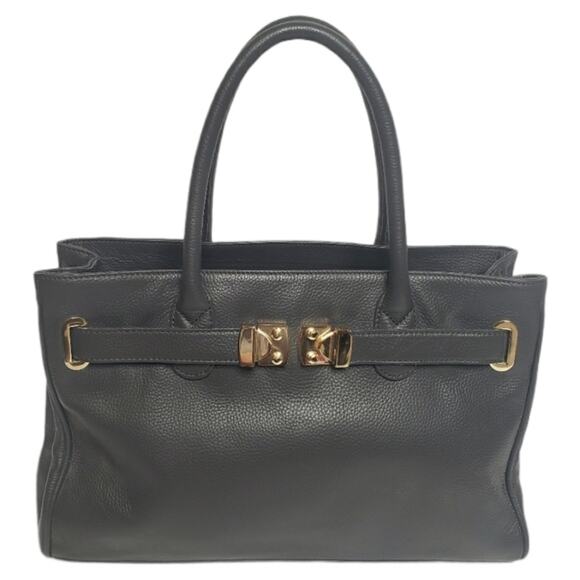 Onna Erlich Handbags - NWT Onna Ehrlich Maya Grey  leather handbag purse tote trendy NEW gold hardware